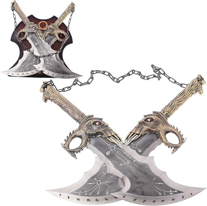 God Of War Deluxe Ragnarok Chaos Blades — Collector's Display Replica