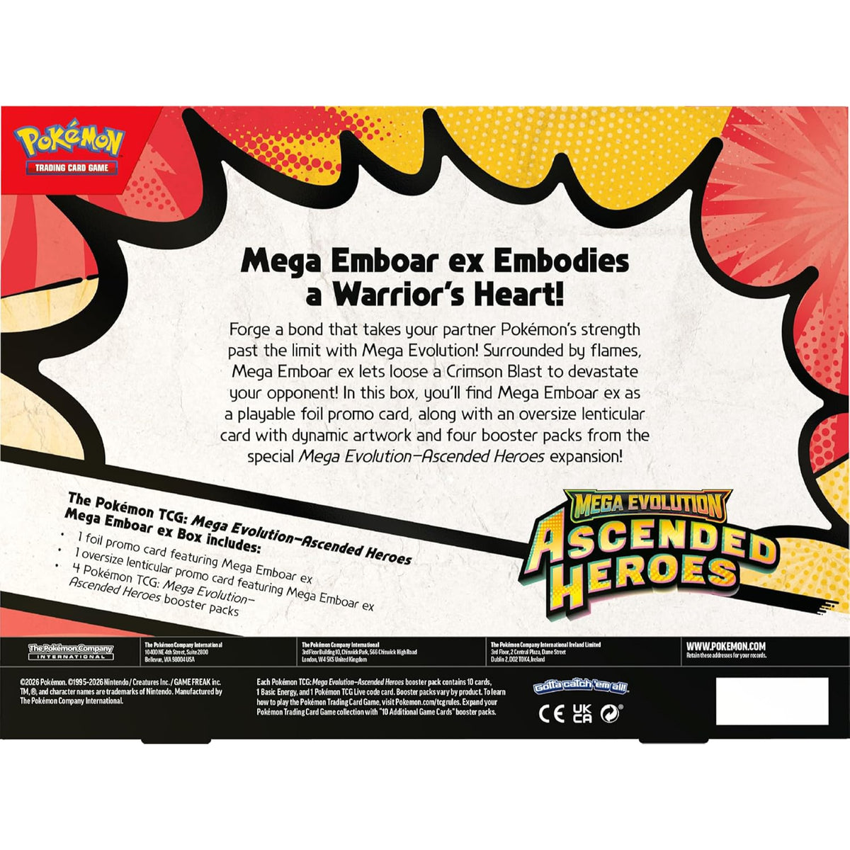 Pokemon TCG: Mega Evolution Ascended Heroes - Mega Emboar ex Box
