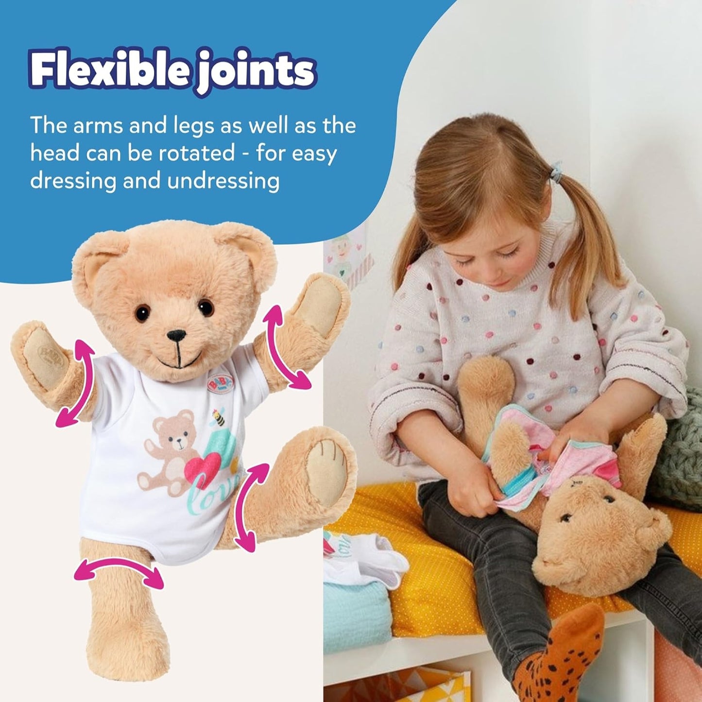 BABY born Teddy Bear White