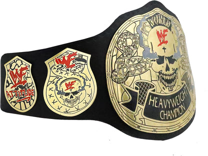 WWF Stone Cold Smoking Skull Championship Wrestling Belt Rattleskin Back 6MM Diecast Plate