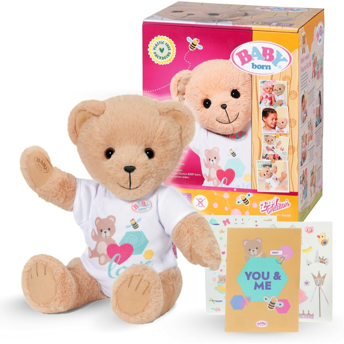 BABY born Bear - Soft Teddy Bear with movable arms & legs - Cuddly Toy DAMAGED BOX