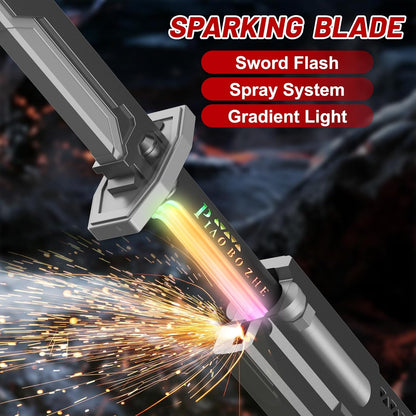 LED Neon Sword with Sparks, Smoke & Sound Effects (Red)