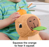 Fisher-Price Baby Sensory Toy Snuggly Snacky Capybara Plush