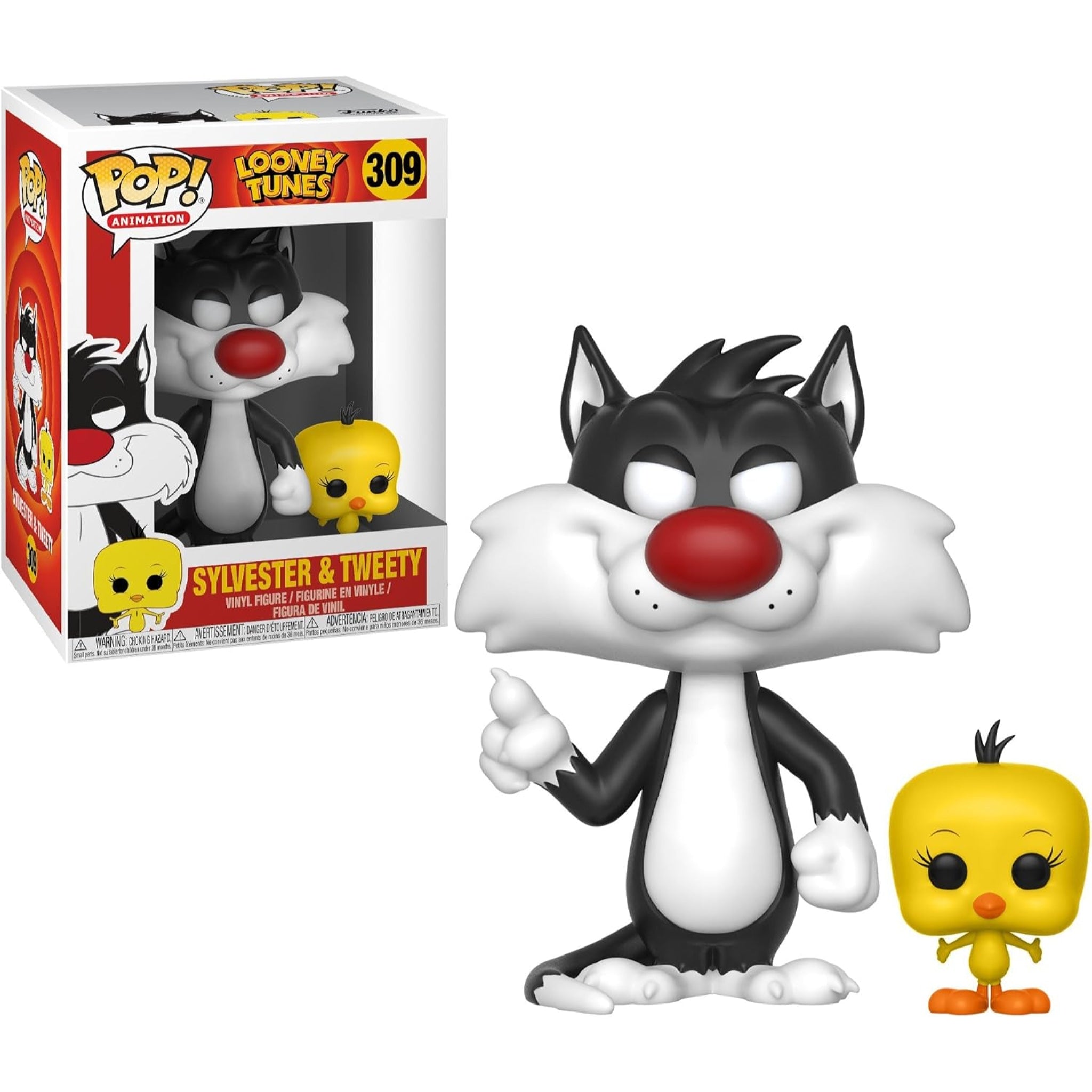Looney Tunes Sylvester Cat & Tweety Funko Pop! Animation Vinyl Figures 309 DAMAGED BOX