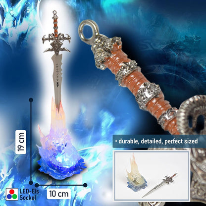 World of Warcraft Frostmourne Runeblade Style Metal Letter Opener With LED Base