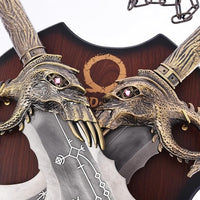 God Of War Deluxe Ragnarok Chaos Blades — Collector's Display Replica