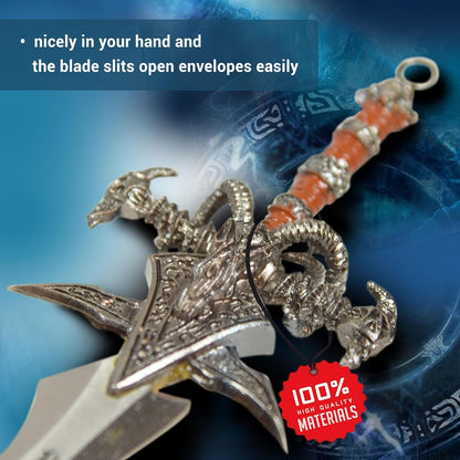 World of Warcraft Frostmourne Runeblade Style Metal Letter Opener With LED Base