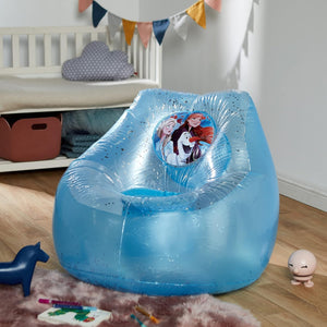 Disney Frozen Inflatable Glitter Chill Chair Blue/White