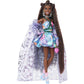 Barbie Extra Fancy Doll in Teddy-Print Gown with Teddy Bear Pet and Accessories