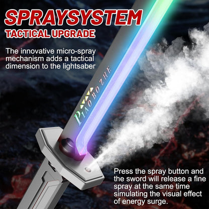 LED Neon Sword with Sparks, Smoke & Sound Effects (Red)