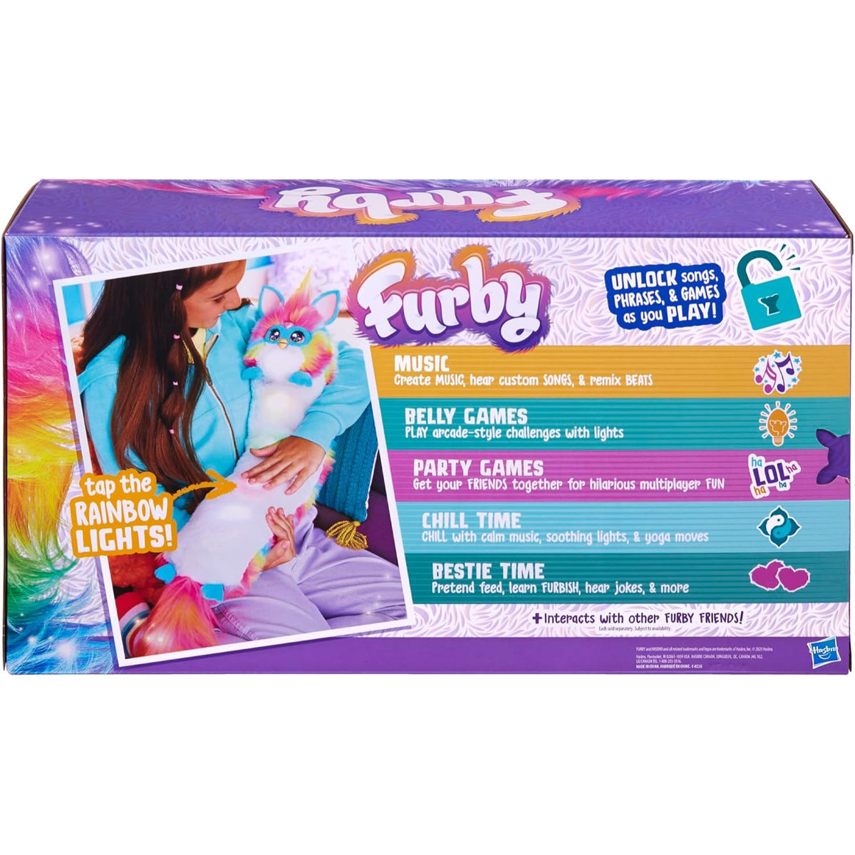 DJ Furby Rainbow Interactive Plush