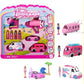 Barbie Mini Barbie Land 4-Pack Doll & Toy Vehicle Set