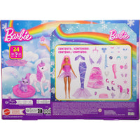 Barbie Advent Calendar with Doll & 24 Surprise Toy Accessories DAMAGED