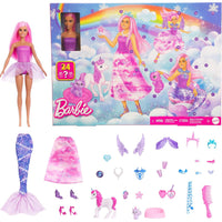 Barbie Advent Calendar with Doll & 24 Surprise Toy Accessories DAMAGED