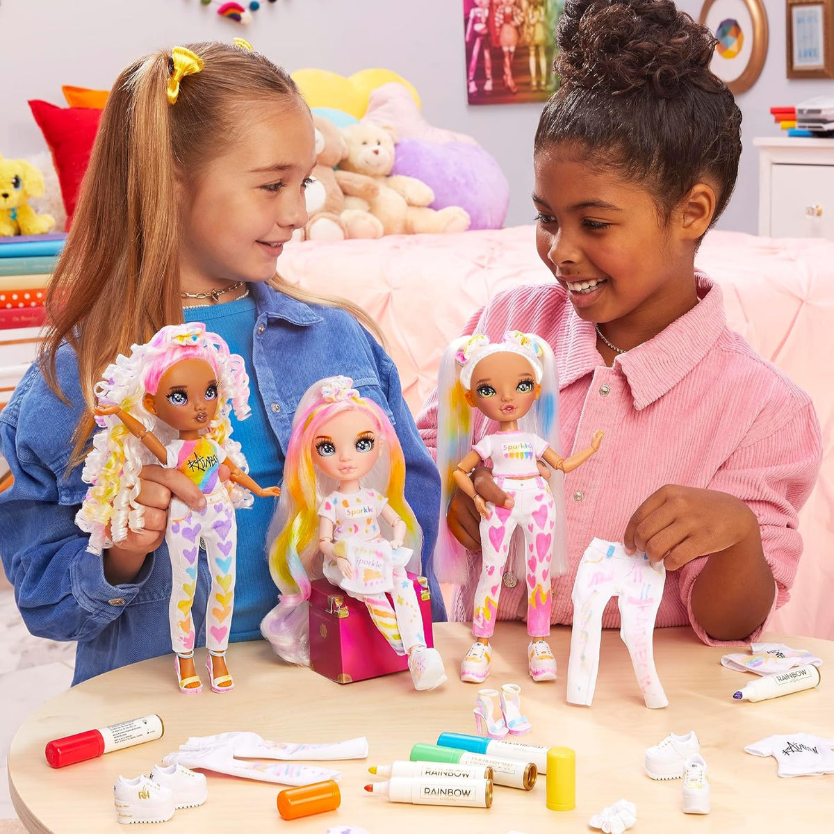 Rainbow High Colour & Create Fashion DIY Doll Blue Eyes DAMAGED BOX