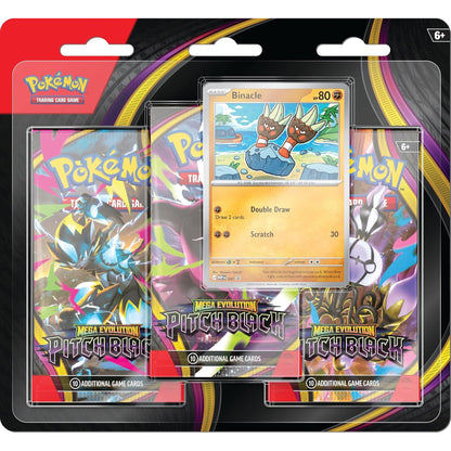 Pokemon TCG: Mega Evolution - Pitch Black Triple Pack (1 Foil Promo Card & 3 Booster Packs) English