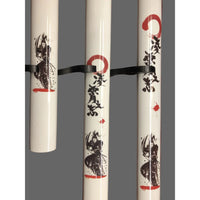 White & Black Steel Samurai Katana Set of 3
