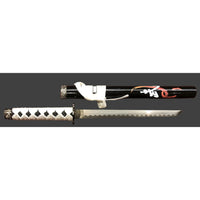 Black & White Steel Samurai Katana Set of 3