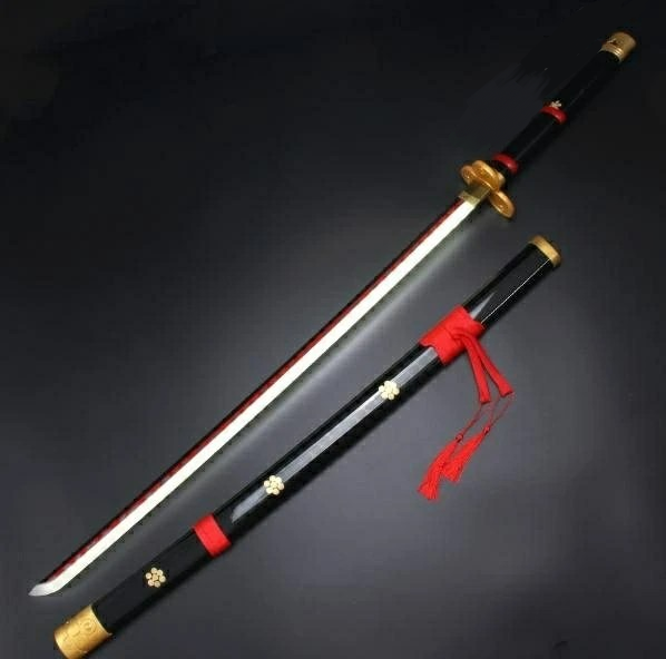 One Piece Black Enma LED Light Up Sword USB C Rechargable 40 Inch Wood & Plastic Cosplay Prop Replica