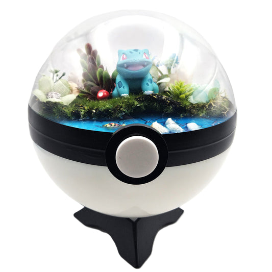 Pokemon Ball Bulbasaur Crystal Terrarium Lake White Poke Ball Handmade