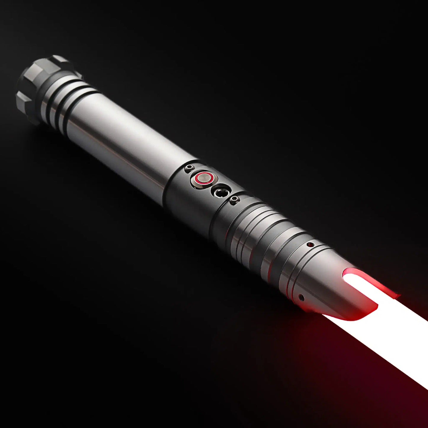 Star Wars Combat Lightsaber RGB Baselit Custom No.115 Silver Replica (No 7 Base)