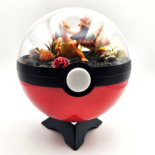 Pokemon Ball Charizard Crystal Terrarium Lava Red Poke Ball Handmade