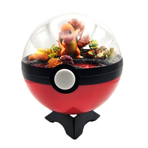 Charmander Crystal Terrarium Lava Red Poke Ball Handmade