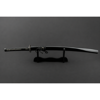 Warriors Demise Katana in 1095 Clay Tempered Folded Steel Metal Sword