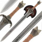 Conan The Barbarian Father's Metal Sword with Plaque