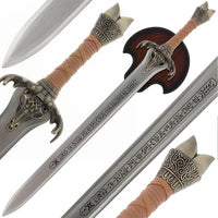 Conan The Barbarian Father's Metal Sword with Plaque