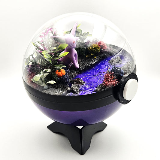 Pokemon Espeon Crystal Terrarium Haunted Wood Purple Poke Ball Handmade