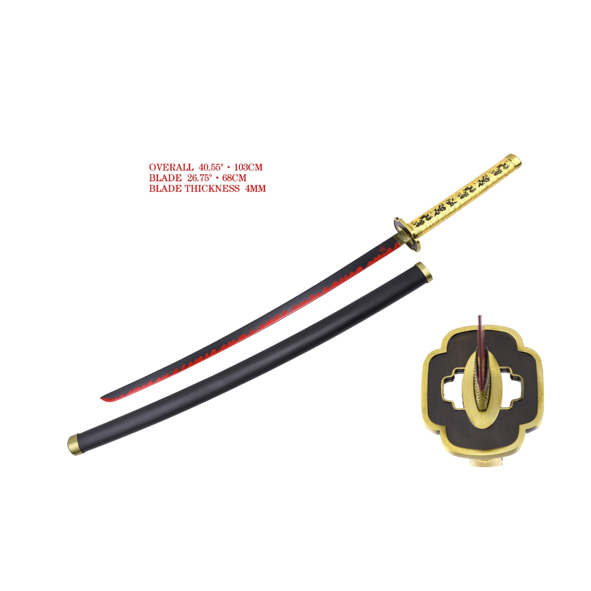 Demon Slayer Yoriichi Tsugikuni Metal Katana Sword