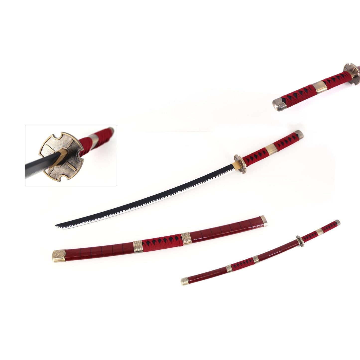 One Piece Roronoa Zoro Sandai Kitetsu V.2 Katana Wooden Cosplay Sword