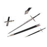 Lord Of The Rings Nazgul Ringwraith Metal Sword With Plaque and Sheath
