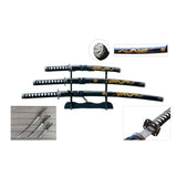 Black Dragon Samurai Metal Sword Set of 3