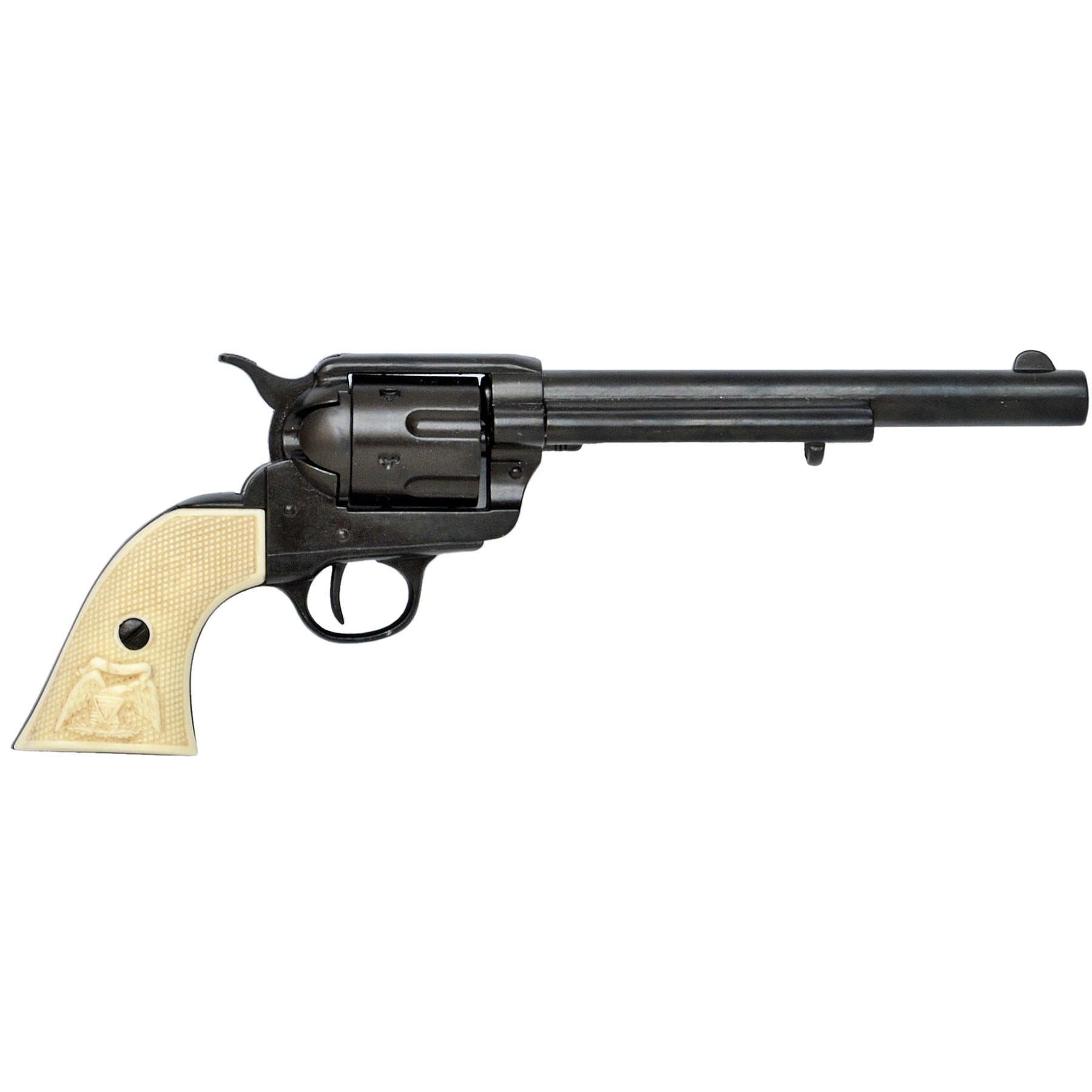 Colt Peacemaker With Ivory Handle Black Barrel Denix Replica G1109/N