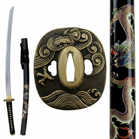 Kōyō Handforged Katana in 1095 Clay Tempered Tsuba Metal Sword