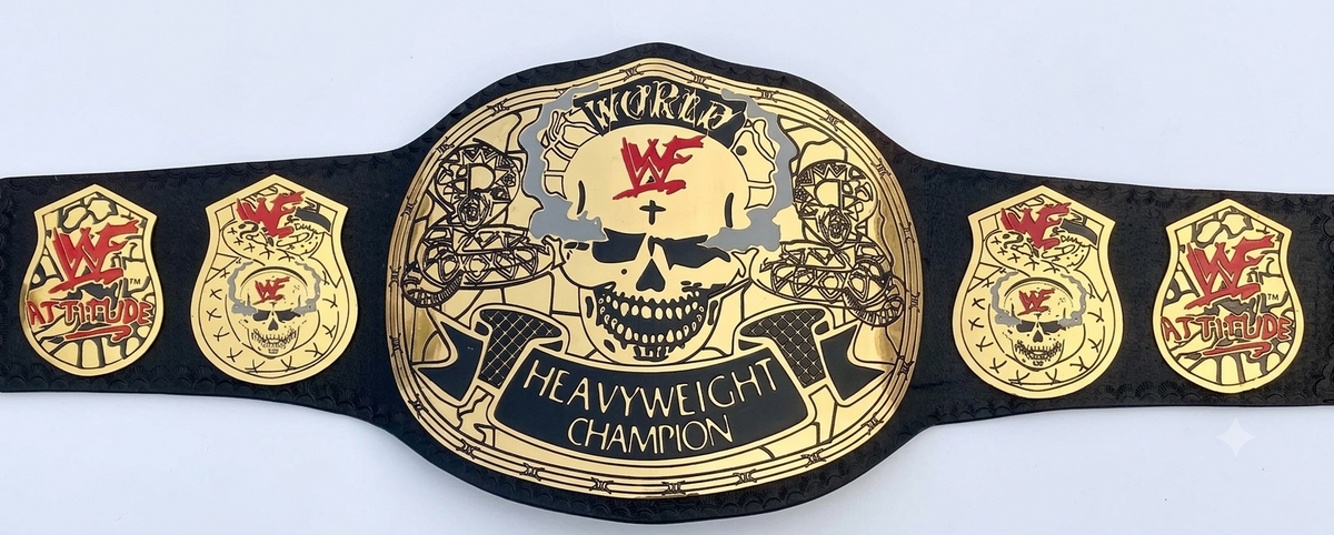 WWF Stone Cold Smoking Skull Championship Belt 6MM Plate