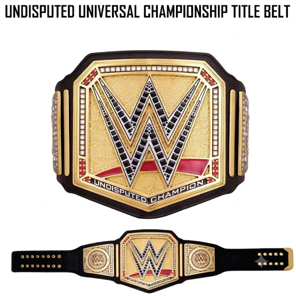WWE Undisputed World Heavyweight Championship Wrestling Replica Belt 6MM Plate