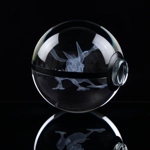 Greninja Pokemon Glass Crystal Pokeball 93 with Light-Up LED Base Ornament 80mm XL Size