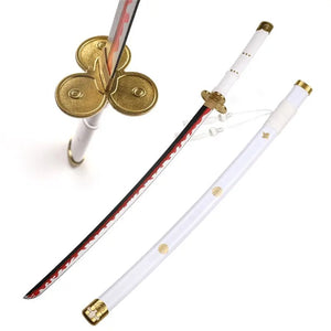 One Piece Roronoa Zoro Cosplay Wooden Swords White Enma Prop Replica 104cm