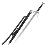 The Witcher 3 Geralt's Silver Sword Diagonal Guard Damascus Metal Sword