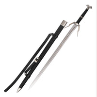 The Witcher 3 Geralt's Silver Sword Diagonal Guard Damascus Metal Sword