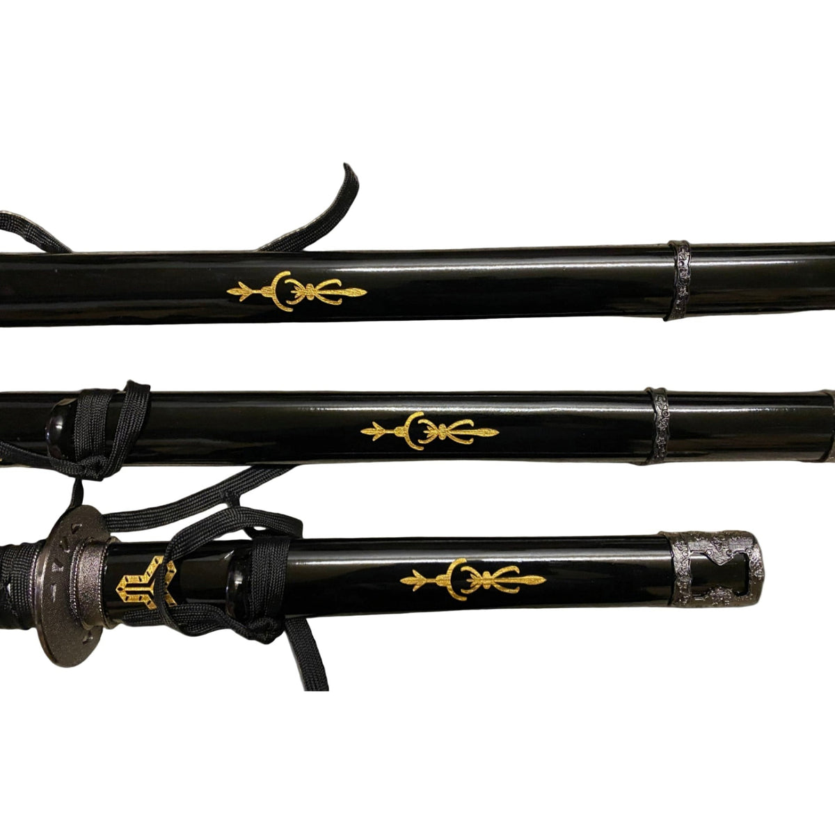 Kill Bill Bride Hattori Hanzo Triple Display Set Metal Katana's