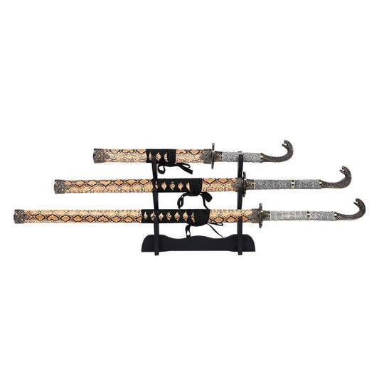 King Cobra Samurai Sword Steel Katana Set of 3