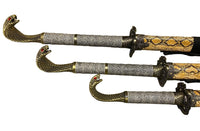 King Cobra Samurai Sword Katana Set of 3