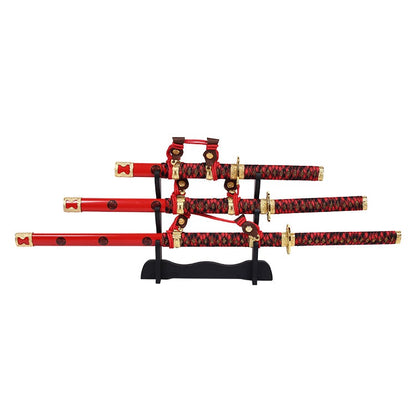 Taichi Akaji Samurai Sword Steel Katana Set of 3
