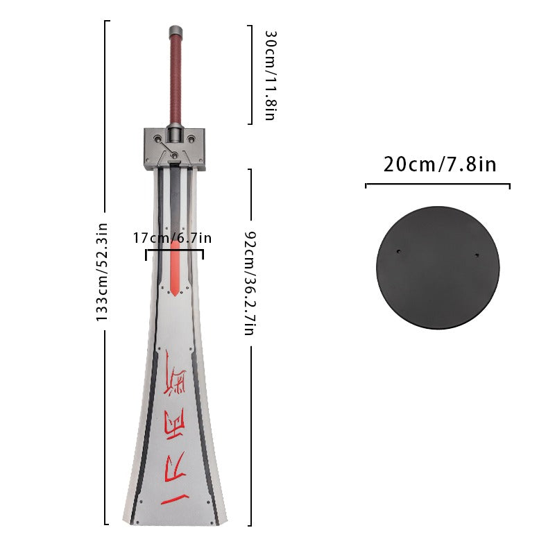 Final Fantasy Cloud Strife Hardedge Metal Sword