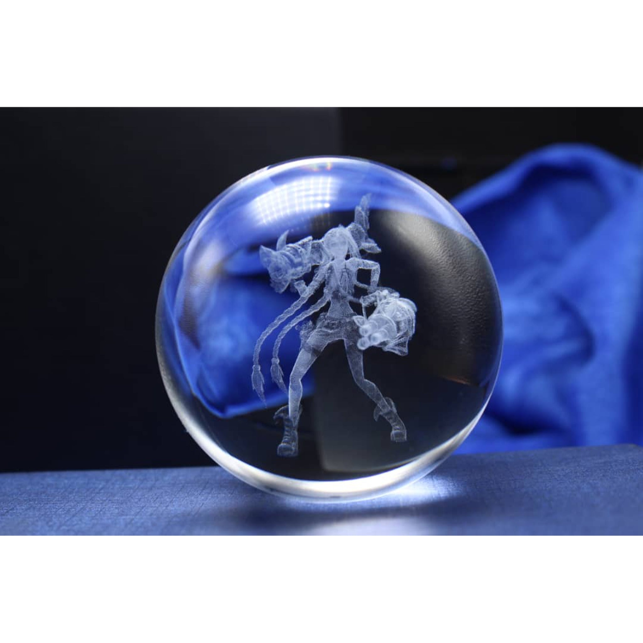 Jinx Character Glass Crystal Ball 61 with Light-Up LED Base Ornament 80mm XL Size