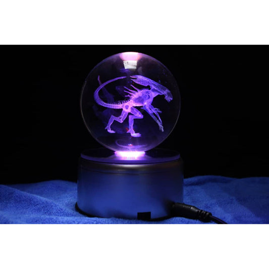 Xenomorph Character Glass Crystal Ball 58 with Light-Up LED Base Ornament 80mm XL Size